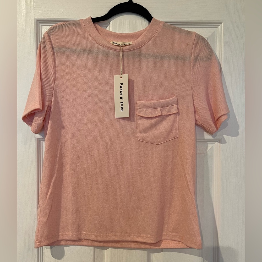 Pink Short Sleeve T-Shirt with Pocket